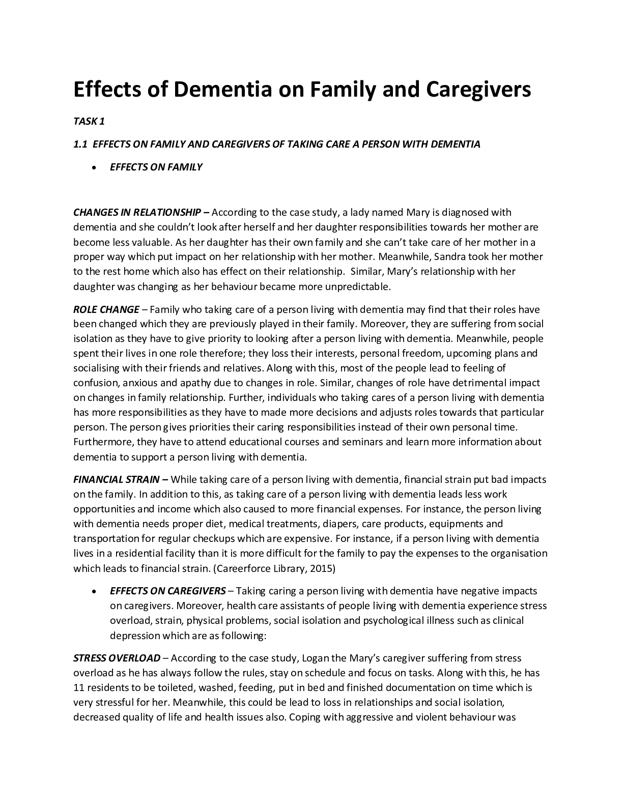 Preview image for Effects of Dementia on Family and Caregivers